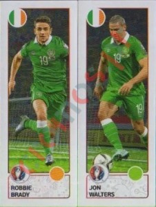 542 Robbie Brady / Jon Walters – UEFA Euro France 2016 Panini