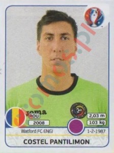 50 Costel Pantilimon – UEFA Euro France 2016 Panini