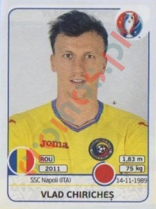 52 Vlad Chiriches – UEFA Euro France 2016 Panini