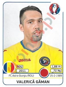 54x Valerică Găman – UEFA Euro France 2016 Panini