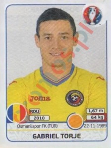 63 Gabriel Torje – UEFA Euro France 2016 Panini