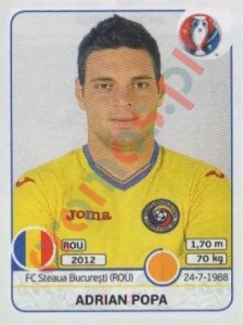 64 Adrian Popa – UEFA Euro France 2016 Panini