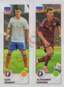 159 Igor Denisov / Aleksandr Kokorin – UEFA Euro France 2016 Panini
