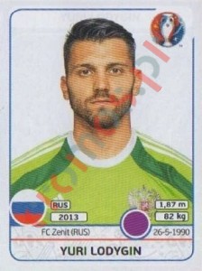 162 Yuri Lodygin – UEFA Euro France 2016 Panini