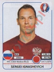 163 Sergei Ignashevich – UEFA Euro France 2016 Panini