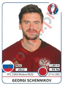 166x Georgi Schennikov – UEFA Euro France 2016 Panini