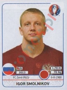 167 Igor Smolnikov – UEFA Euro France 2016 Panini