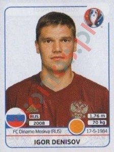 170 Igor Denisov – UEFA Euro France 2016 Panini