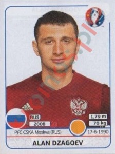 171 Alan Dzagoev – UEFA Euro France 2016 Panini