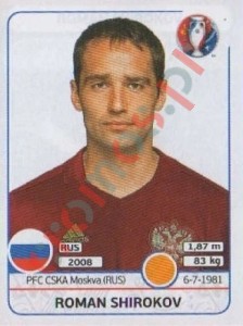 174 Roman Shirokov – UEFA Euro France 2016 Panini
