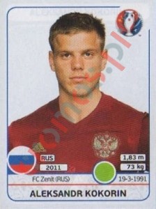 177 Aleksandr Kokorin – UEFA Euro France 2016 Panini