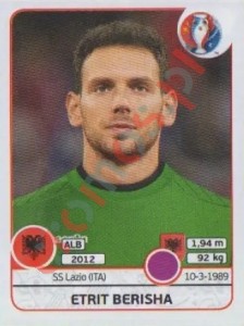 69 Etrit Berisha – UEFA Euro France 2016 Panini