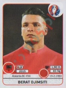 70 Berat Djimsiti – UEFA Euro France 2016 Panini