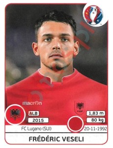 70x Frédéric Veseli – UEFA Euro France 2016 Panini