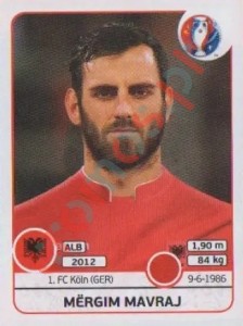 72 Mërgim Mavraj – UEFA Euro France 2016 Panini