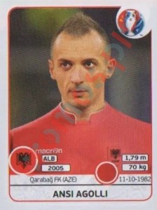 74 Ansi Agolli – UEFA Euro France 2016 Panini