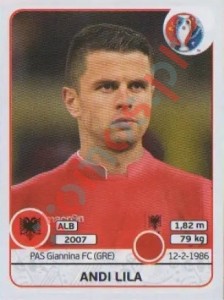 75 Andi Lila – UEFA Euro France 2016 Panini