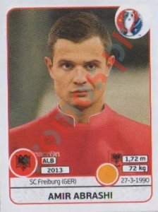 77 Amir Abrashi – UEFA Euro France 2016 Panini