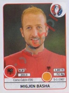 78 Migjen Basha – UEFA Euro France 2016 Panini