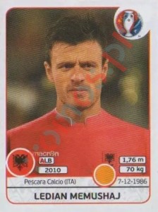 84 Ledian Memushaj – UEFA Euro France 2016 Panini
