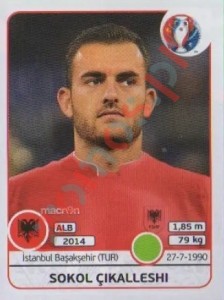 88 Sokol Çikalleshi – UEFA Euro France 2016 Panini
