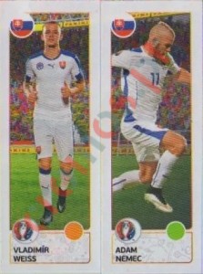 212 Vladimír Weiss / Adam Nemec – UEFA Euro France 2016 Panini