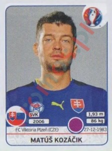 213 Matús Kozácik – UEFA Euro France 2016 Panini