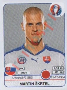 216 Martin Škrtel – UEFA Euro France 2016 Panini