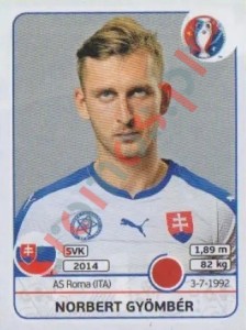 217 Norbert Gyömbér – UEFA Euro France 2016 Panini