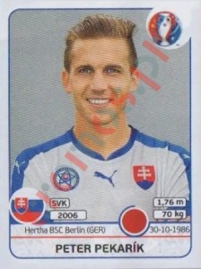 218 Peter Pekarík – UEFA Euro France 2016 Panini