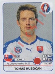 219 Tomás Hubocan – UEFA Euro France 2016 Panini