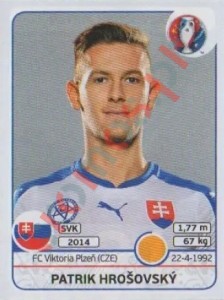 221 Patrik Hrosovský – UEFA Euro France 2016 Panini