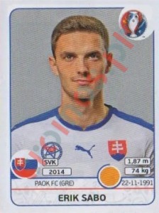 224 Erik Sabo – UEFA Euro France 2016 Panini