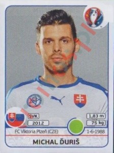 231 Michal Ďuriš – UEFA Euro France 2016 Panini