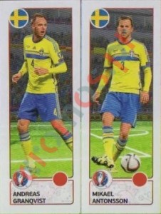 545 Andreas Granqvist / Mikael Antonsson – UEFA Euro France 2016 Panini