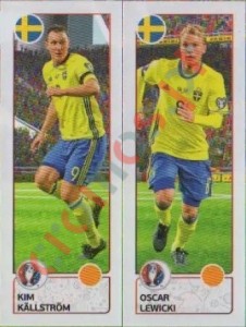 547 Kim Källström / Oscar Lewicki – UEFA Euro France 2016 Panini