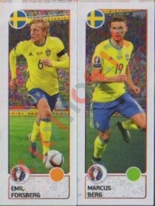548 Emil Forsberg / Marcus Berg – UEFA Euro France 2016 Panini