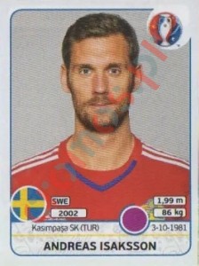 549 Andreas Isaksson – UEFA Euro France 2016 Panini