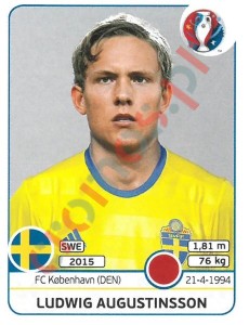 550x Ludwig Augustinsson – UEFA Euro France 2016 Panini