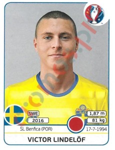 551x Victor Lindelöf – UEFA Euro France 2016 Panini