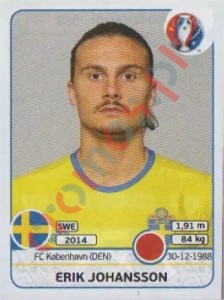 553 Erik Johansson – UEFA Euro France 2016 Panini