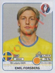 559 Emil Forsberg – UEFA Euro France 2016 Panini