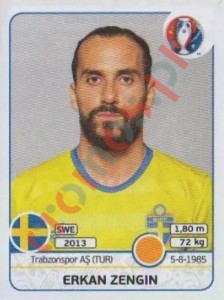 563 Erkan Zengin – UEFA Euro France 2016 Panini