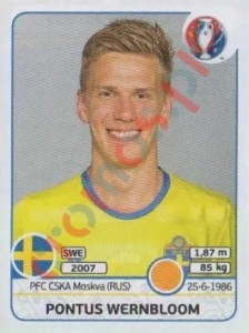564 Pontus Wernbloom – UEFA Euro France 2016 Panini