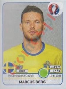 565 Marcus Berg – UEFA Euro France 2016 Panini