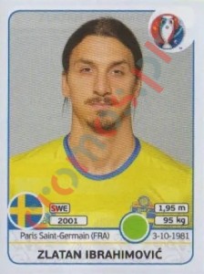 567 Zlatan Ibrahimovic – UEFA Euro France 2016 Panini