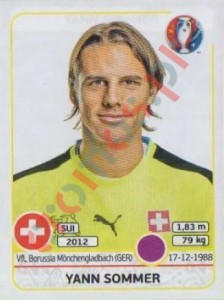 101 Yann Sommer – UEFA Euro France 2016 Panini