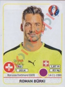 102 Roman Bürki – UEFA Euro France 2016 Panini