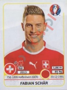 105 Fabian Schär – UEFA Euro France 2016 Panini