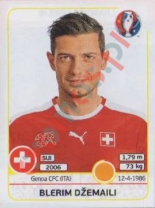 113 Blerim Džemaili – UEFA Euro France 2016 Panini